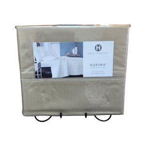 Hotel Collection Sheet Supima Cotton Full Size Flat 680 Thread Count Tan Soft